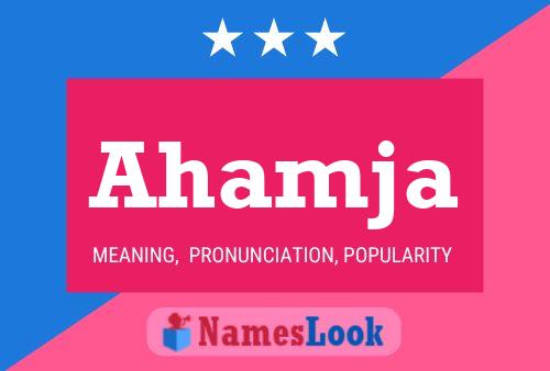 Ahamja Name Poster