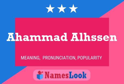 Ahammad Alhssen Name Poster