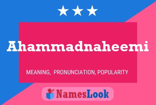 Ahammadnaheemi Name Poster