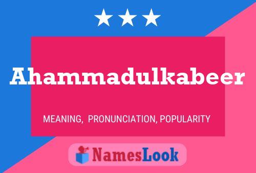 Ahammadulkabeer Name Poster