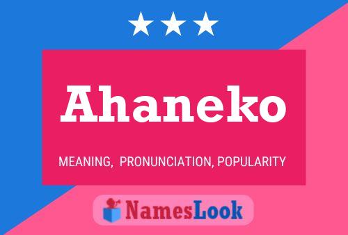 Ahaneko Name Poster