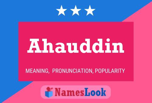 Ahauddin Name Poster