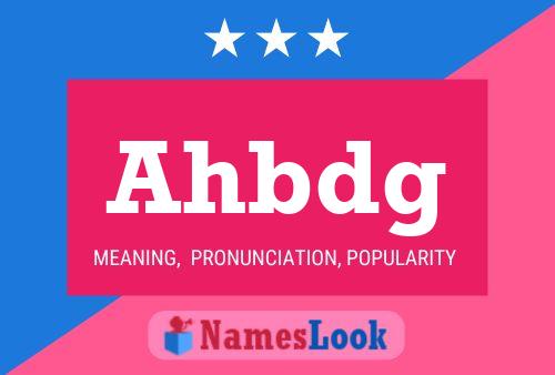 Ahbdg Name Poster