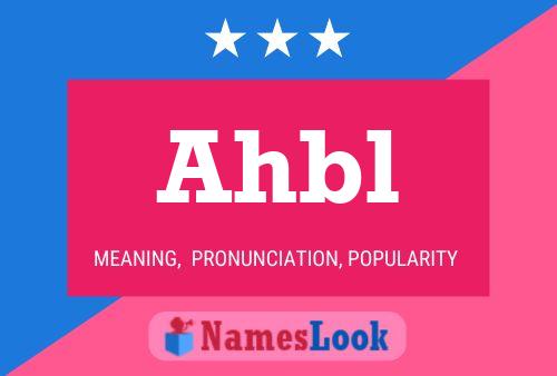 Ahbl Name Poster