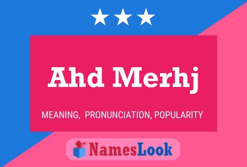 Ahd Merhj Name Poster