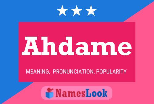 Ahdame Name Poster