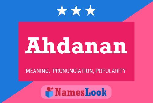 Ahdanan Name Poster