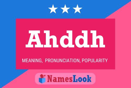 Ahddh Name Poster