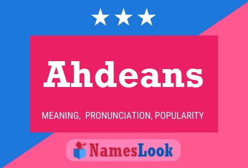 Ahdeans Name Poster