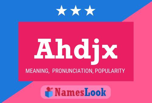 Ahdjx Name Poster