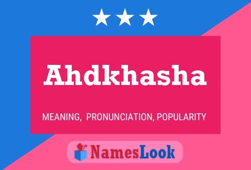 Ahdkhasha Name Poster