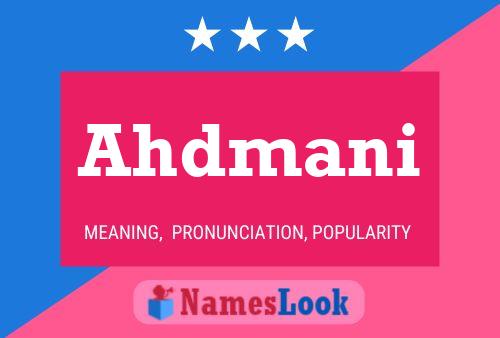 Ahdmani Name Poster