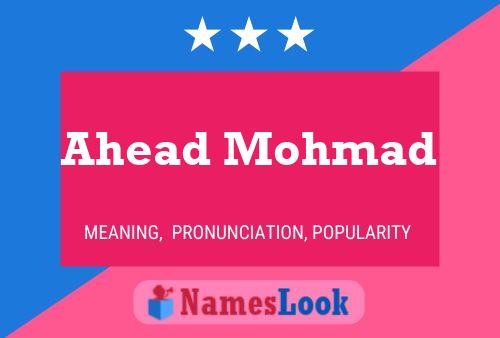 Ahead Mohmad Name Poster