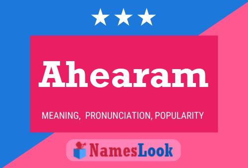 Ahearam Name Poster