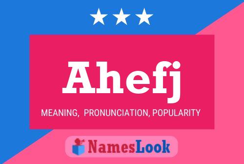 Ahefj Name Poster