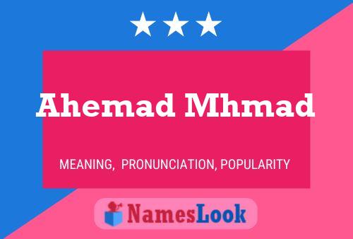 Ahemad Mhmad Name Poster