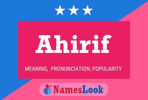 Ahirif Name Poster