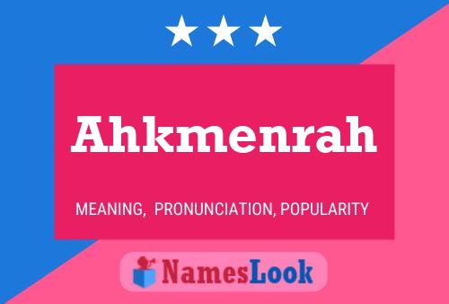 Ahkmenrah Name Poster