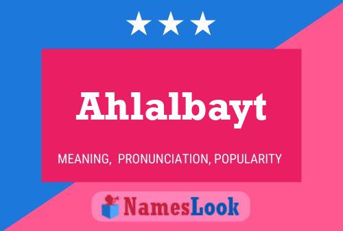 Ahlalbayt Name Poster