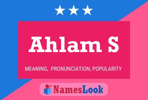 Ahlam S Name Poster