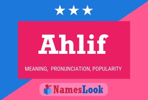 Ahlif Name Poster