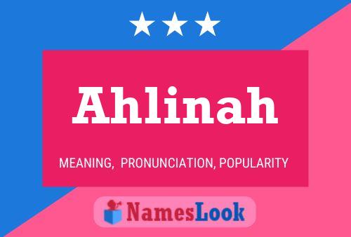 Ahlinah Name Poster