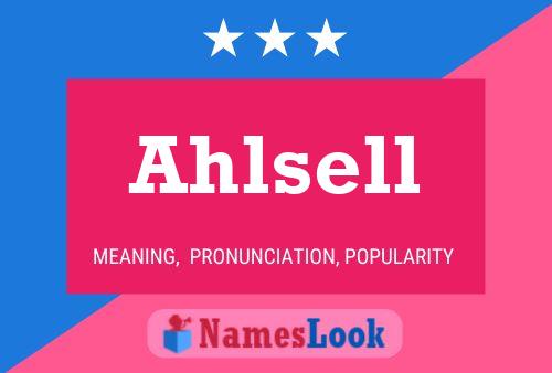 Ahlsell Name Poster