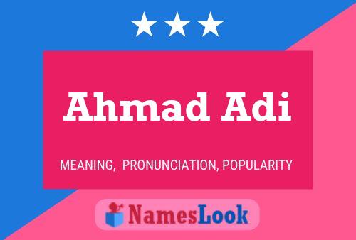 Ahmad Adi Name Poster