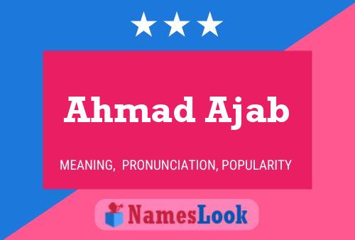 Ahmad Ajab Name Poster