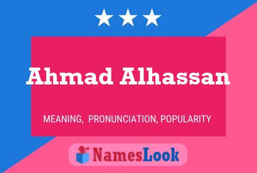 Ahmad Alhassan Name Poster