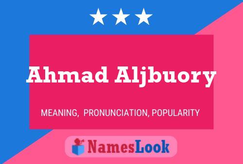 Ahmad Aljbuory Name Poster