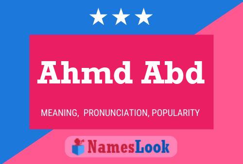 Ahmd Abd Name Poster