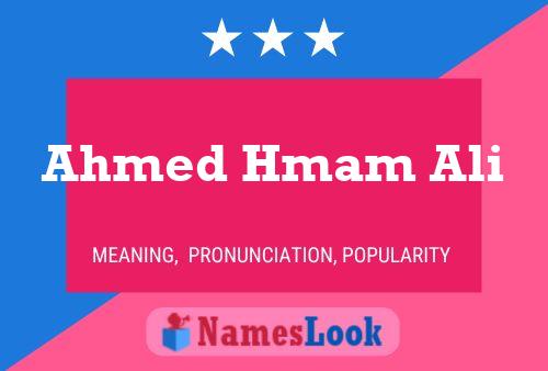 Ahmed Hmam Ali Name Poster