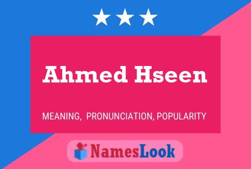 Ahmed Hseen Name Poster