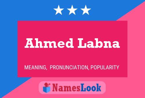 Ahmed Labna Name Poster