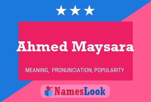 Ahmed Maysara Name Poster