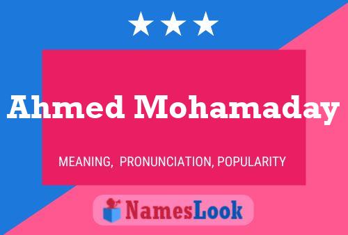 Ahmed Mohamaday Name Poster