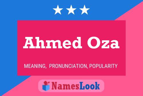 Ahmed Oza Name Poster