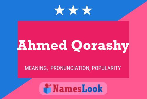 Ahmed Qorashy Name Poster