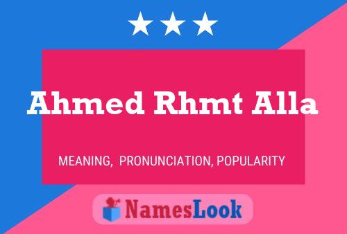 Ahmed Rhmt Alla Name Poster