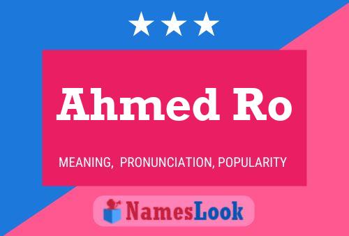 Ahmed Ro Name Poster