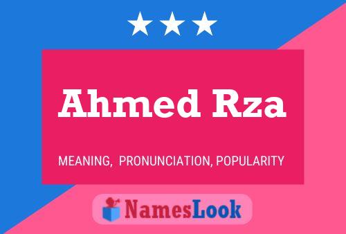 Ahmed Rza Name Poster