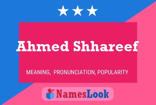 Ahmed Shhareef Name Poster