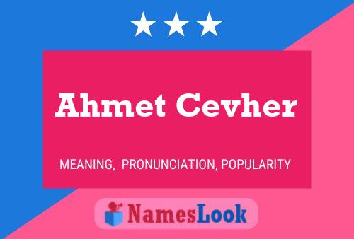 Ahmet Cevher Name Poster