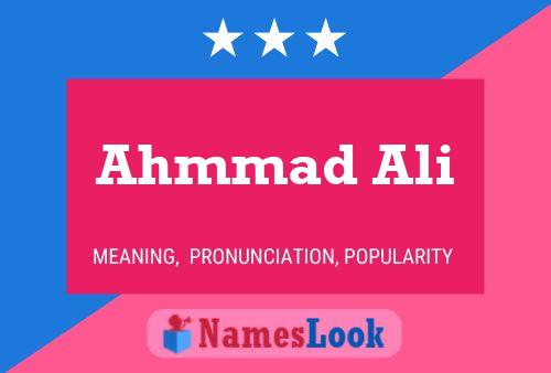 Ahmmad Ali Name Poster