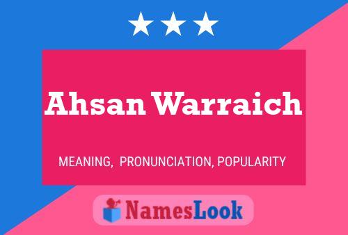 Ahsan Warraich Name Poster