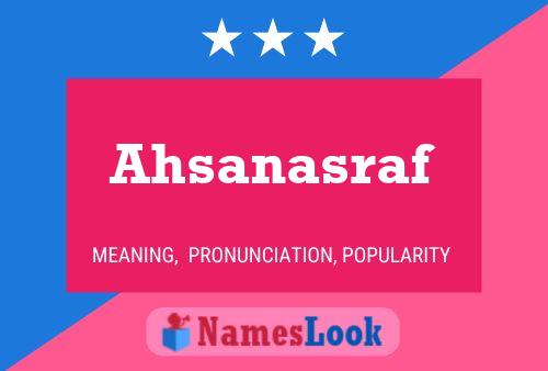 Ahsanasraf Name Poster