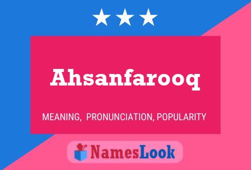 Ahsanfarooq Name Poster