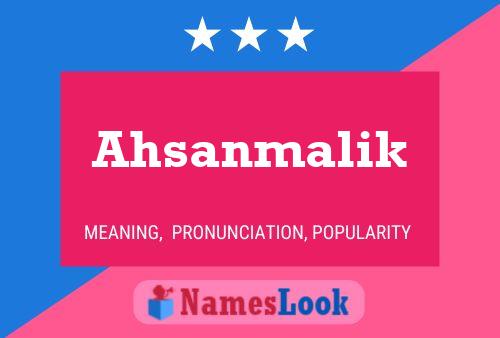 Ahsanmalik Name Poster