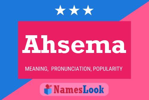 Ahsema Name Poster